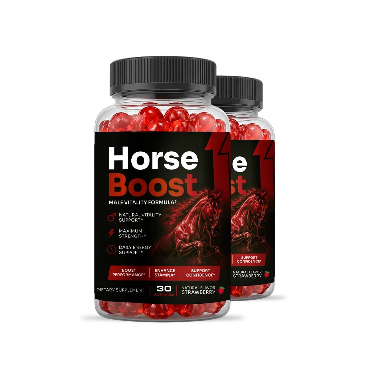 HorseBoost men's vitality gummy bottle